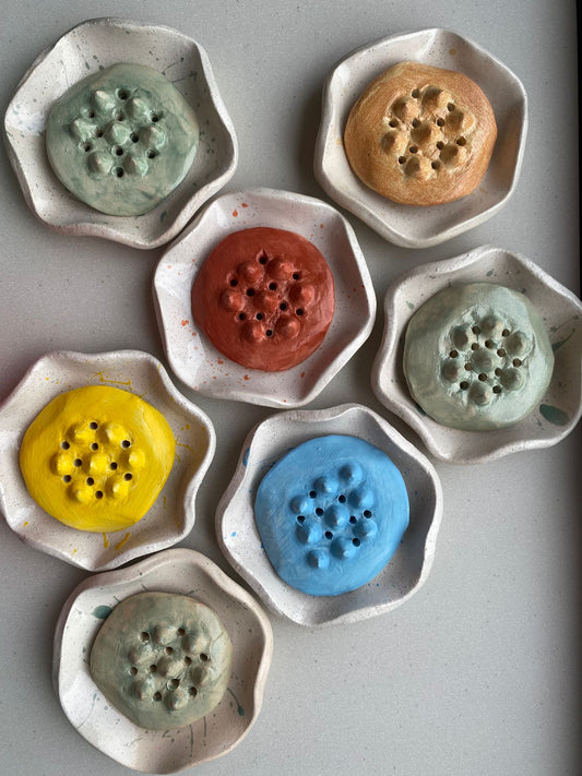 Portasapone in Ceramica scomponibile - colori assortiti
